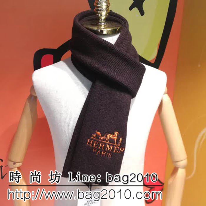 HERMES愛馬仕專櫃同步2018男士冬季兔絨圍巾 男女同款 LLWJ7563